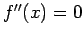 $f''(x)=0$