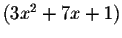 $\left(
3x^{2}+7x+1\right) $