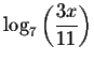 $\displaystyle \log_{7}\left(\frac{3x}{11}\right) $