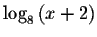 $\log _{8}\left( x+2\right) $