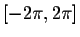 $\left[
-2\pi ,2\pi \right] $