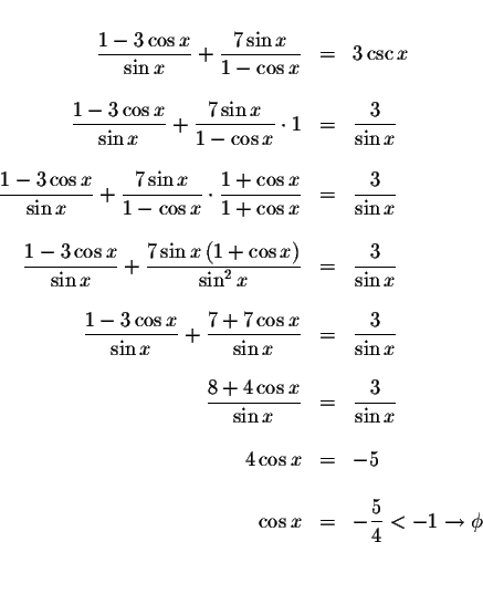 \begin{displaymath}\begin{array}{rclll}
&& \\
\displaystyle \displaystyle \frac...
...ystyle \frac{5}{4}<-1\rightarrow \phi \\
&& \\
&&
\end{array}\end{displaymath}