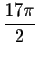 $\displaystyle \displaystyle \frac{17\pi }{2}$