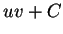 $uv + C$